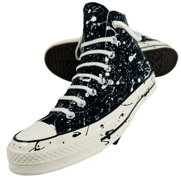 Converse Chuck 70 High Archive Paint Splatter Black Men’s Size 9.5 - Picture 9 of 9